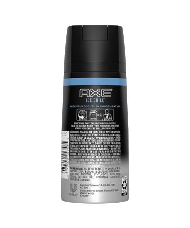 Axe Ice Chill Deodorant Body Spray - Frozen Lemon & Eucalyptus - 4 OZ (113g) - Pack of 3 Cans - Buy Online on SooperMarket.com