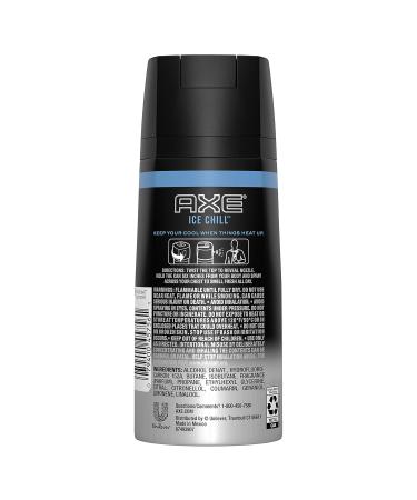 Axe Deodorant Body Spray - Ice Chill - Frozen Lemon & Eucalyptus - Net Wt. 4 OZ (113 g) Per Can - Pack of 2 Cans - Buy Online on SooperMarket.com