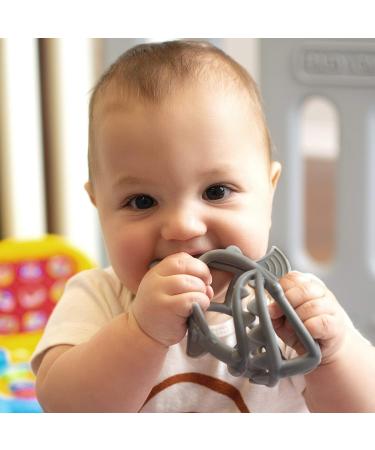 Nuby Chewy Chums Silicone Soothing Teether - Shark Design | Safe for 3 Months and Up - Buy Online on SooperMarket.com