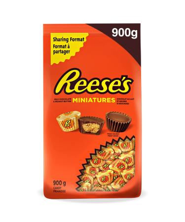 REESE'S Bulk Chocolate - Chocolate Candy Peanut Butter Cups Minis Holiday Candy Individually Wrapped Candy For Sharing 900g