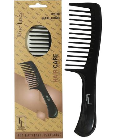 Fine Lines Professional Rake Comb - Hair Detangling Comb for Afro, Wet, or Curly Hair - Buy Online on SooperMarket.com