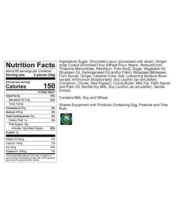 Asher's Chocolate Company Dark Chocolate Ginger Snaps - Finest Kosher Chocolate (5.6oz) - Buy Online on SooperMarket.com