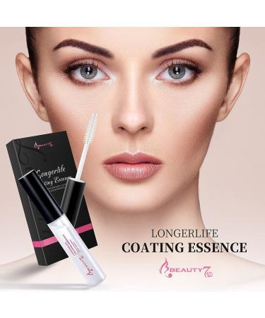 Beauty7 Clear Transparent Lash Coating Essence 10ML - Protective Sealant for Longer Eyelash Extensions Life - Waterproof Mascara with Brush Wand - Non-Scented Aftercare Sealer - Buy Online on SooperMarket.com