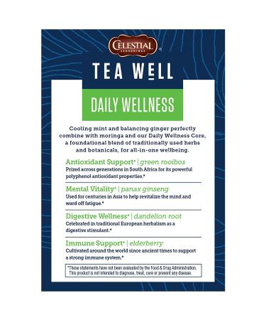 Celestial Seasonings Organic Ginger Mint Herbal Tea - Caffeine Free Daily Wellness, 12 Tea Bags - Buy Online on SooperMarket.com