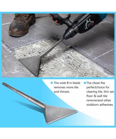6-Inch SDS Max Floor Scraper Tile Chisel for Thinset Removal - Fits SDS Max Rotary Hammers - 6X14 Tile Tools - Buy Online on SooperMarket.com
