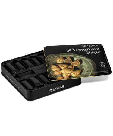 Gramas Gourmet Turkish Figs - Natural Sun-Dried Premium Figs in Tin Gift Box - Gluten-Free Calimyrna Figs - Non-GMO - Kosher - 11.64 oz - Buy Online on SooperMarket.com