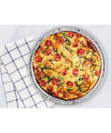 Mr Miracle 9 Inch Round Disposable Aluminum Foil Pans with Clear Plastic Lids - Pack of 40 Sets - Buy Online on SooperMarket.com