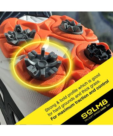SOLM8 Screw-in Spikes Replacement for Golf Shoes & Cricket Spikes | Easy to Install Metal Threading | 1/4 Inch Size (23 Count + 1 Spanner) - Buy Online on SooperMarket.com