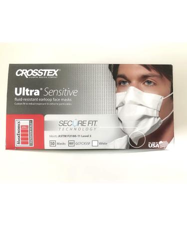 Crosstex International GCFCXSF Crosstex Ultra Sensitive Earloop Mask