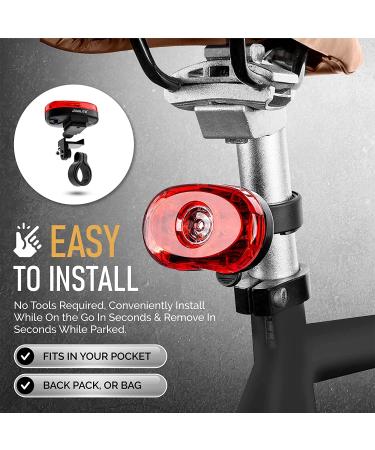 SAMLITE LED Bike Light Set: Bright Headlight for Kids & Adults, Free Tail Light, Water Resistant, Easy Install, Multiple Modes - Cycling Safety - Buy Online on SooperMarket.com