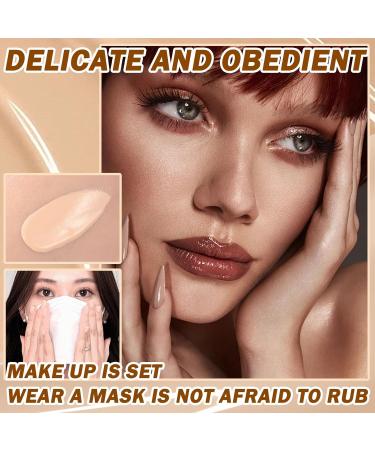 Shop Waterproof Foundation Cream | Full Coverage Lightweight Makeup Kit with Brush - #02 - Long Lasting & Oil Control for Women | International Shipping - Buy Online on SooperMarket.com