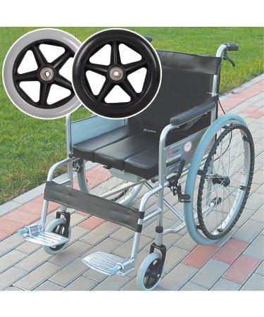 Wheelchair Front Wheel Front Wheelchair Wheel Replacement Wheel for Rollators 2 Pcs Solid Tyre 6" 7" 8" Walker Wheels Black/Gray Firm Tread for Easier Rolling(Gray 7Inch/17Cm) 7Inch/17Cm Grey - Buy Online on SooperMarket.com