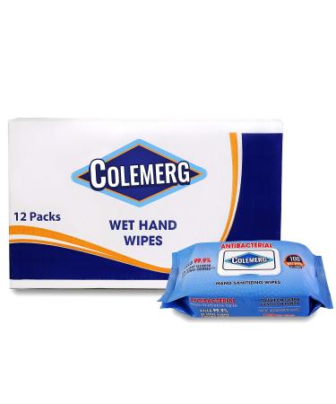 Colemerg Cleansing Hand Wipes - 100 Count, Pack of 12 | Everyday & Travel Friendly - Buy Online on SooperMarket.com