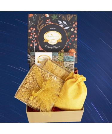 Ghasitaram Gifts Jaiccha Lohri Sweets Gachak hampers Lohri Hamper Box Small of Til Laddoo Peanut and til chikki and Revadi