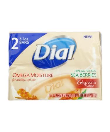 Buy Dial Omega Moisture Sea Berries - Moisturizing Soap Bars (2 x 3.2oz) | International Shipping Available - Buy Online on SooperMarket.com