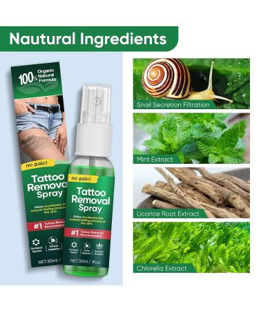 Natural Tattoo Fade Spray for Permanent and Safe Tattoo Removal - Buy Online on SooperMarket.com