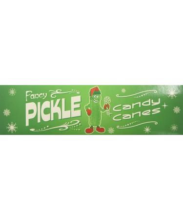 Fancy Pickle Flavored Candy Canes - 3.8 OZ | Unique Gourmet Holiday Treat - Buy Online on SooperMarket.com
