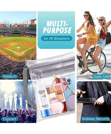EASYFUN Clear Purse Bag Crossbody Bag with Front Pocket Stadium Approved Large for Adult Grey - Buy Online on SooperMarket.com