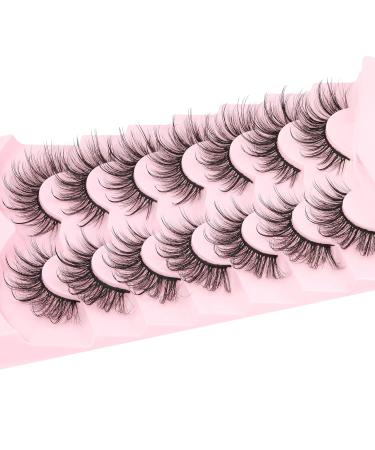Geeneiya Wispy Mink Lashes Multipack - 7 Pairs 18mm Long Strip Lashes for Natural Volume & Fluffy False Eyelashes with Cat Eye Fairy Look - Buy Online on SooperMarket.com