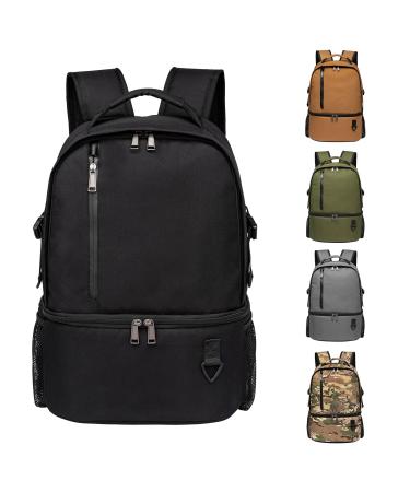 TUGUAN Insulated Cooler Backpack 38/42 Cans Double Deck Leakproof Lightweight Soft Lunch Backpack Small Cooler Bag Beach Picnic 38 Cans 8901-black