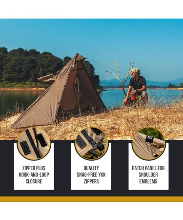 OneTigris TENTSFORMER Raincoat Bushcraft Poncho Tent - Waterproof Multiuse Rain Cover in Coyote Brown - Buy Online on SooperMarket.com