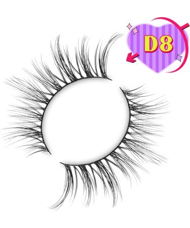 3D Mink Natural Fluffy False Lashes - 12mm C Curl Lightweight Look (7 Pairs) - Buy Online on SooperMarket.com