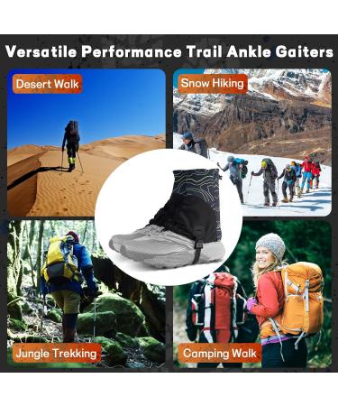 Pilipane Trail Gaiters Low Gaupche Unisex | Water-Resistant Hiking Ankle Gaiters for Men & Women - Yellow Army Green | Optimal Protection for Outdoor Adventures - Buy Online on SooperMarket.com
