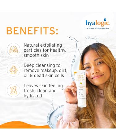 Hyalogic Episilk Facial Scrub - Gentle Exfoliating Face Wash with Hydrating Hyaluronic Acid | Daily Deep Cleanser & Makeup Remover - 130g - Buy Online on SooperMarket.com