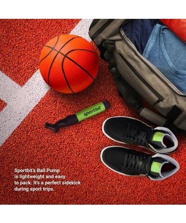Sportbit Ball Pump with 5 Needles Set - Universal Hand Pump for Volleyball Basketball Football Soccer & Gymnastics - Inflatable Air Pump in Green - Buy Online on SooperMarket.com