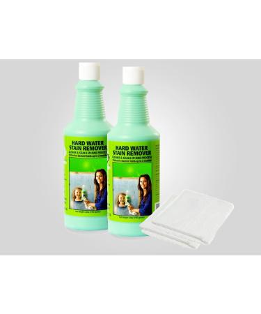 BIO-CLEAN 40 oz. (2) Hard Water Stain Remover combo PLUS Magic Cloth