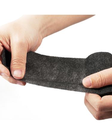 Buy Cojj 16 Pcs Self-Adhering Cohesive Bandage - 7.5cm x 4.5m Waterproof Elastic Bandage for Humans & Animals - Black - Buy Online on SooperMarket.com