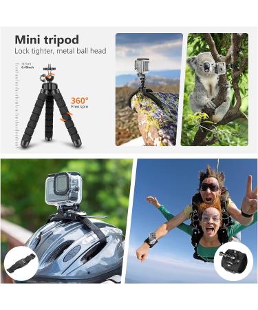 50-in-1 Action Camera Accessories Kit for GoPro, Insta360, DJI, Xiaomi, APEMAN, AKASO, Campark - Upgraded Bundle for Hero 11/10/9/8/7/6/5/4, Max, Fusion - Buy Online on SooperMarket.com