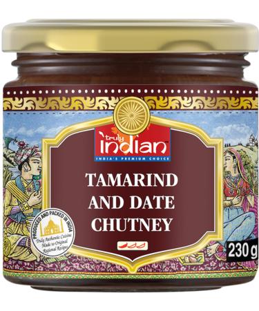 Truly Indian Tamarinden Dattel Chutney Mild-spicy fruit paste as a dip or ready-made sauce for fast dishes Indian cooking with natural ingredients 6 x 230 g Tamarinde 230 g (6 Pack)