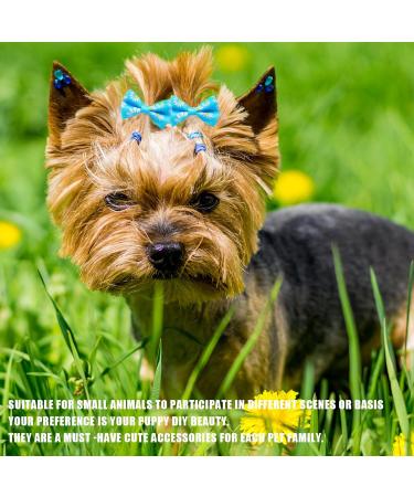 Symphonyw Dog Hair Bows 28 Pcs Daisy Flower Dog Hair Bows with Elastic Rubber Bands Pet Dog Grooming Hair Bands Hair Accessories for Long Hair Puppy Kitten Dogs Cats Random Color Multi-colored B - Buy Online on SooperMarket.com