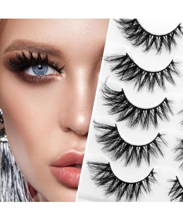 Lash Extension Kit - 10pcs Fluffy Wispy Fox Cat Eye & Volume Curly Strip Lashes for Natural Makeup & Cosplay | Lightweight Black Eyelashes - Buy Online on SooperMarket.com