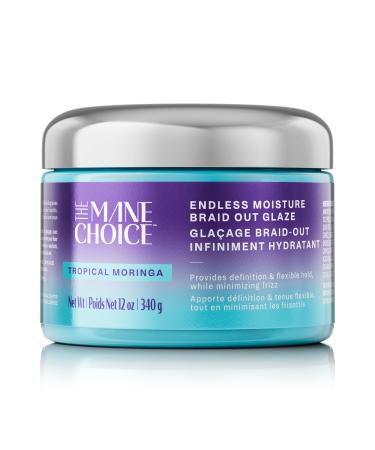 The Mane Choice Tropical Moringa Sweet Oil & Honey Endless Moisture Braid-Out Hair Glaze Twist & Braid Cream Gel w/Flexible Hold for Hair Definition & Strength Helps Reduce Frizz & Breakage 12 Oz Braid-Out Glaze