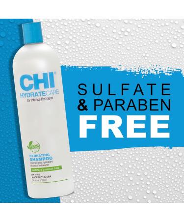CHI HydrateCare Hydrating Shampoo - Sulfate Free Paraben Free Cruelty Free | 25 Oz for Balanced Hair Moisture & Damage Protection - Buy Online on SooperMarket.com