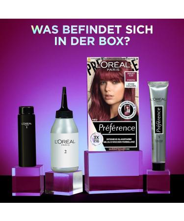 L'Or al Paris Intensive Permanent Hair Color 5.26 Violet - Long-Lasting Shine & Intensive Color (273 g) - Pr f rence Vivid Colors - Buy Online on SooperMarket.com