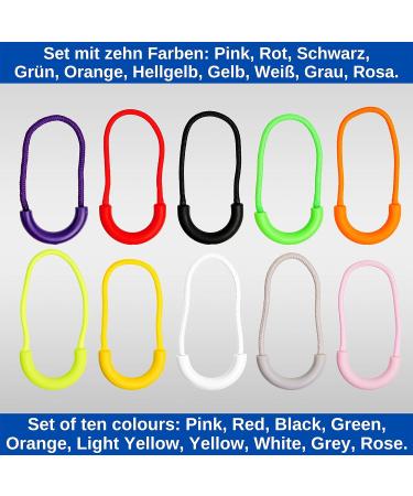 40 Colorful Zipper Pendants - 60x30mm Nylon Replacement Zippers Set for Repair - Threading Accessories - Buy Online on SooperMarket.com
