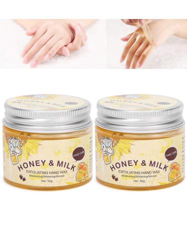 2pcs 50g Hand Wax Mask - Moisturizing Whitening & Nourishing Peeling Wax | Honey Milk Formula for Soft Hands - Buy Online on SooperMarket.com