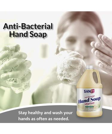 Sanit Silky Clean Antibacterial Hand Soap Refill - Coconut Oil & Aloe Vera - Moisturizing Wash - 1 Gallon - Hawaii Tropical - Buy Online on SooperMarket.com