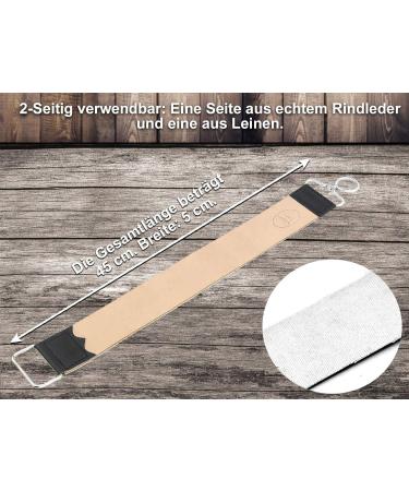 Strop Professional Leather Strop | 2-Sided Leather & Linen Razor Strop for Precision Shaving | International Shipping Available - Buy Online on SooperMarket.com