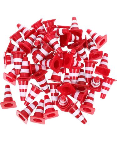 Toyandona 50 Mini Traffic Cone Set - Kids Warning Cones & Fairy Garden Accessories - Perfect Gift for Dollhouse & Mini Landscape Decoration - Buy Online on SooperMarket.com