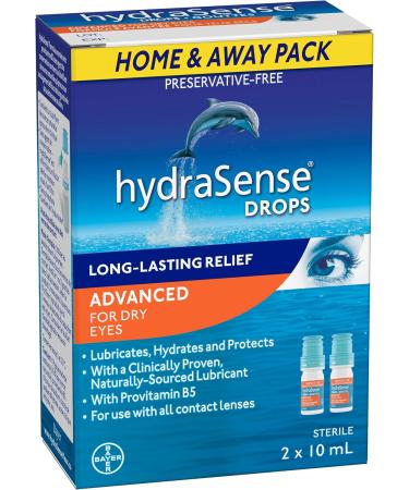 HydraSense Advanced Eye Drops For Dry Eyes Preservative Free & Gentle Mist Nasal Spray Daily Nasal Care 100% Natural Source Seawater Preservative-Free 100 mL - Buy Online on SooperMarket.com