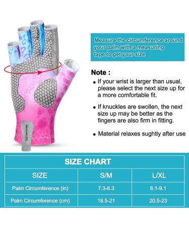 PLUSINNO UPF50+ Sun Gloves for Kayaking, Hiking, Paddling - Pink S/M - Buy Online on SooperMarket.com