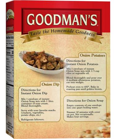 Goodman's Onion Soup & Dip Mix KFP 2.75 Oz (Pack of 3) - Flavorful Onion Seasoning - Buy Online on SooperMarket.com