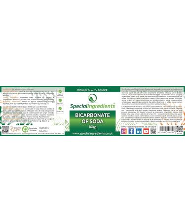 Bicarbonate of Soda 10kg | Aluminium Free | Non-GMO | Gluten Free | Extra Fine Powder | Recyclable Container - Buy Online on SooperMarket.com