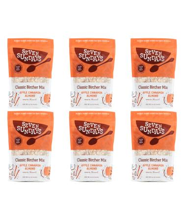 Seven Sundays Classic Bircher Apple Cinnamon Muesli Cereal {12 oz. pouches, 6 Count} | Gluten Free Certified | Non GMO | No Added Sugar | Vegan | Kosher Classic Bircher Apple Cinnamon 12 Ounce (Pack of 6)