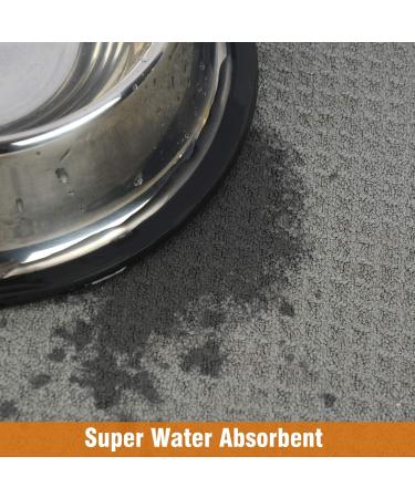 SINLAND Microfiber Pet Food Mat 21x32 - Super Absorbent, Anti-Slip Bowl Mat - Buy Online on SooperMarket.com