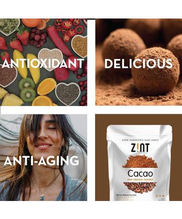 Zint Organic Cacao Powder 8 oz | Raw & All-Natural Cocoa Superfood - Buy Online on SooperMarket.com